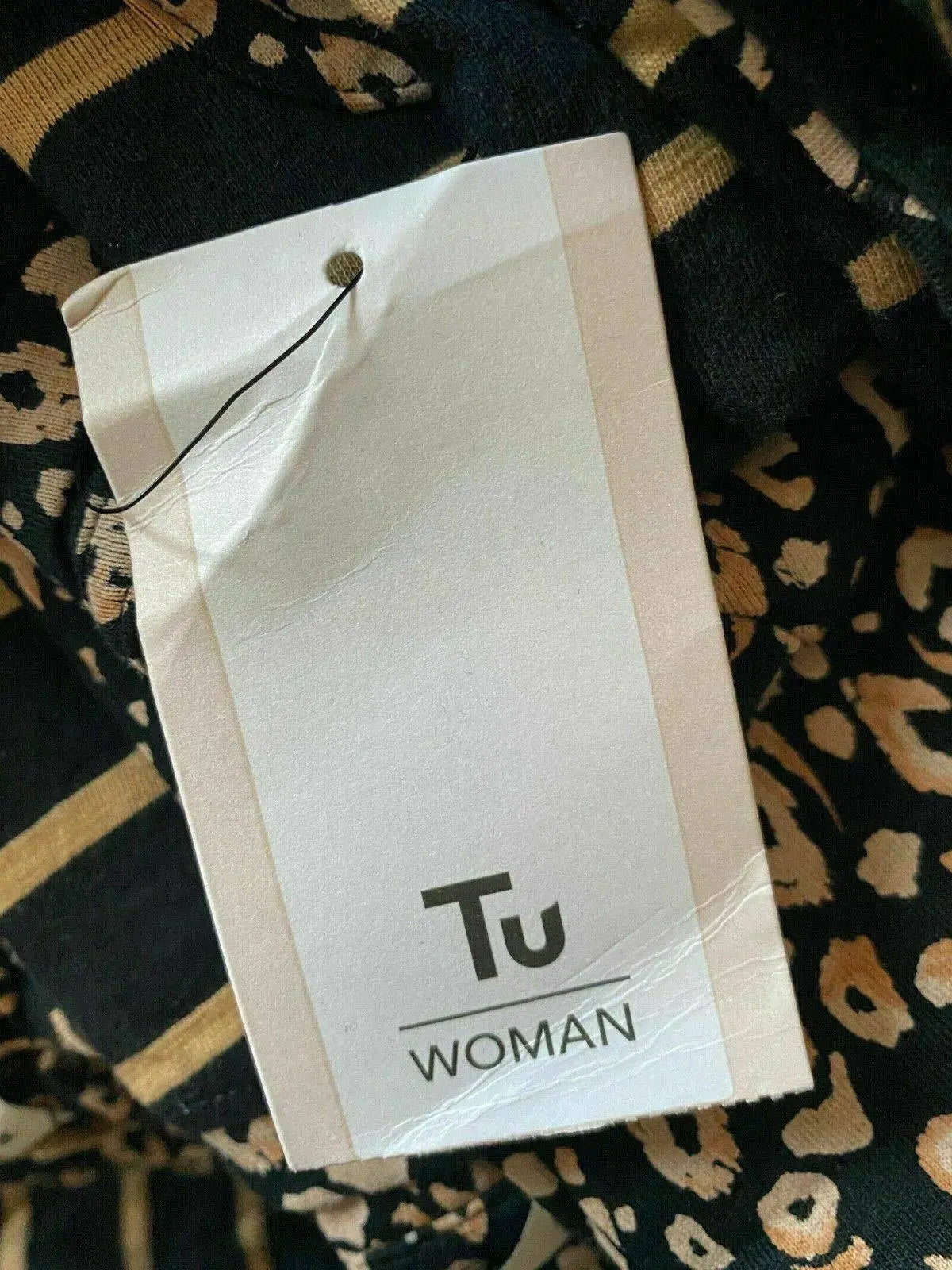 Tu Contrast T-shirt Striped Front Animal Print Back Pocket Top Sizes 16 18 - BB Fashion Outlet