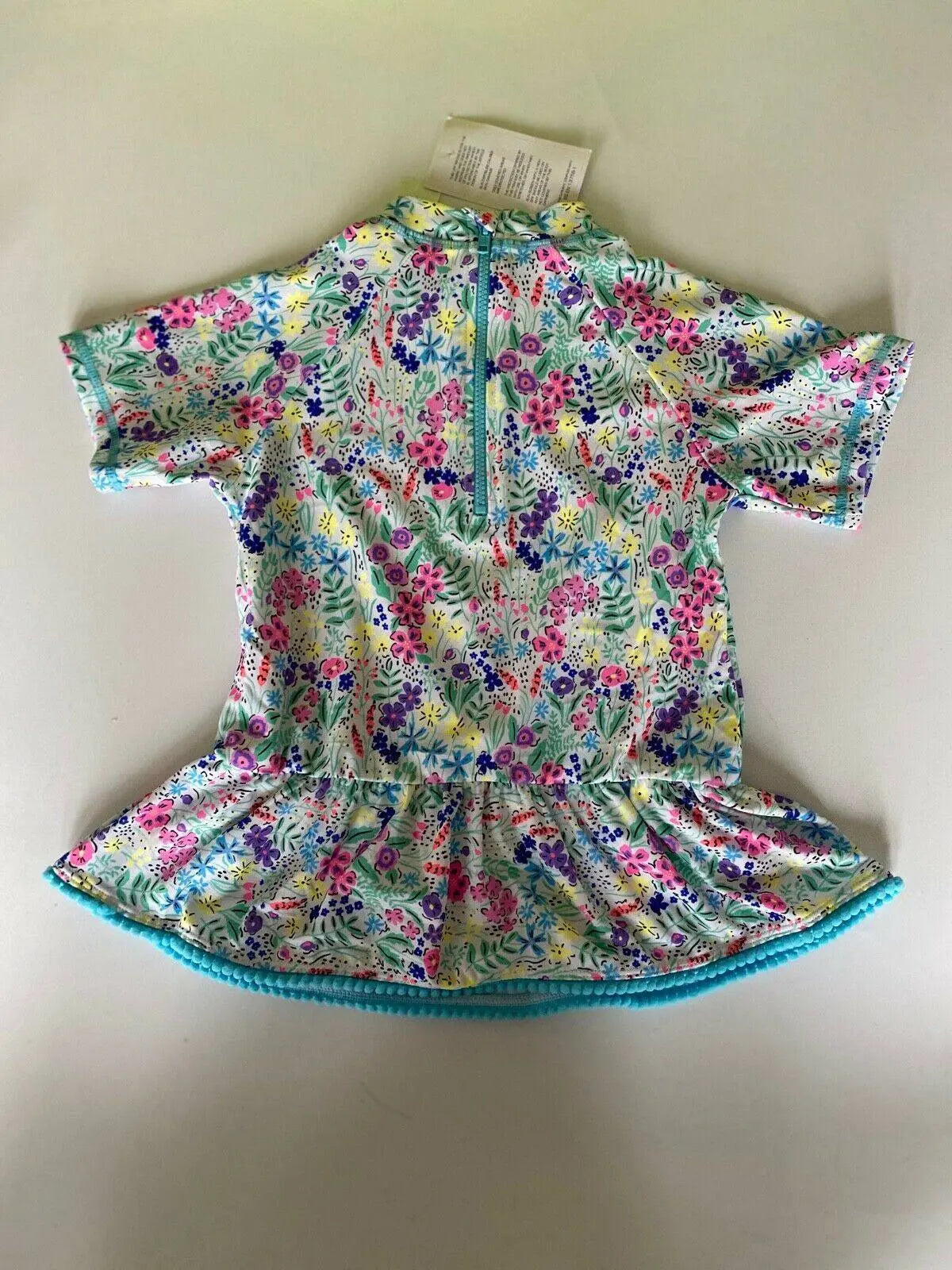 Girls VERY Neon Floral Sunsafe x2 Swimwear Tops Age 4-5 Bottoms are missing - BB Fashion Outlet