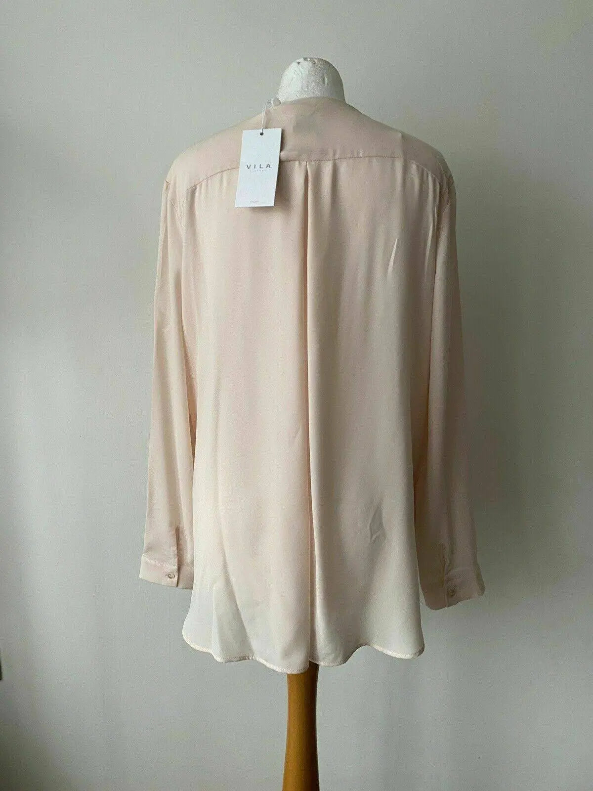 VILA ViLucy Low Split Neck Shirt Peach Blush RRP £30 sizes available S and L - BB Fashion Outlet