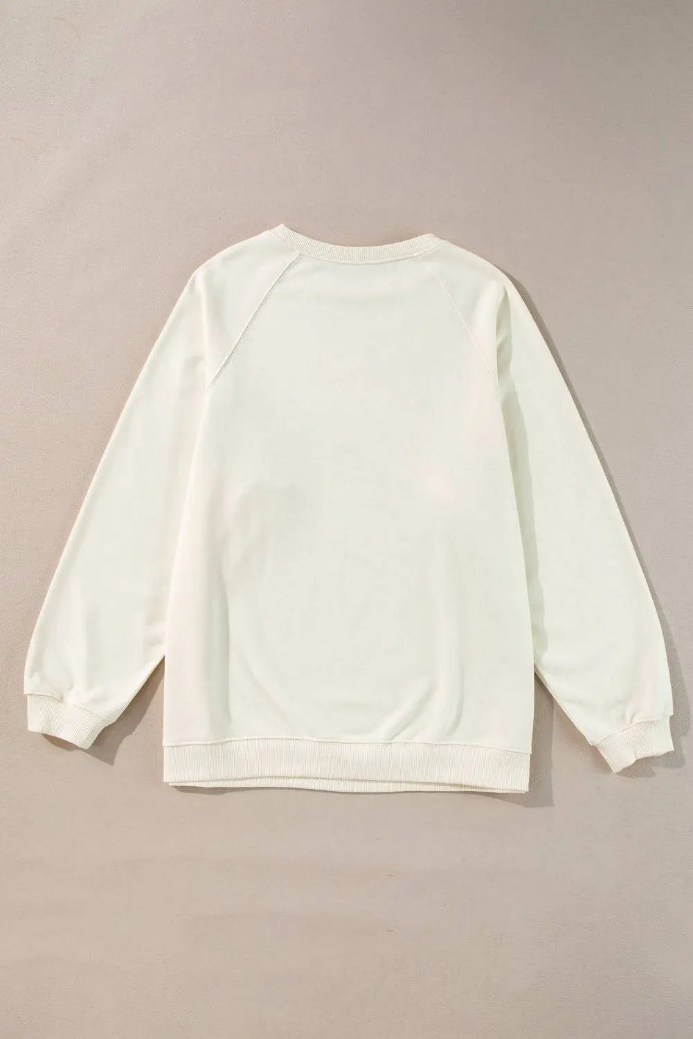 white Rainbow Raglan Sleeve Crew Neck Plus Size Sweatshirt - BB Fashion Outlet
